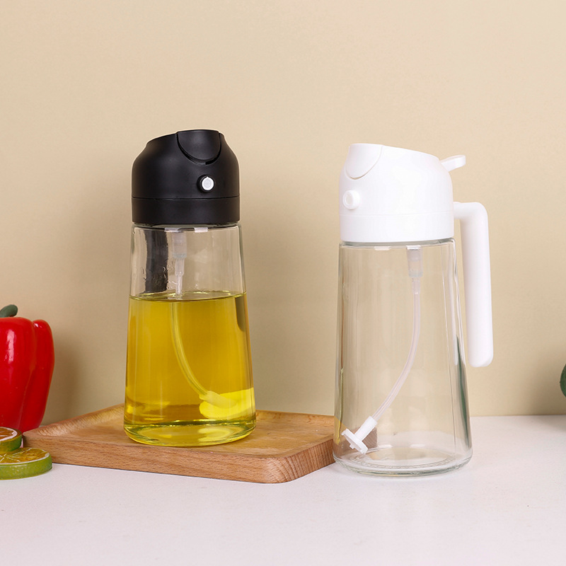 Botella Dispensadora de Aceite de Oliva 2 en 1 para Cocina, Pulverizador para Cocinar